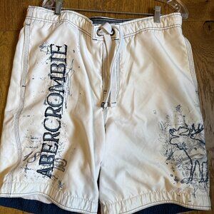 Abercrombie and Fitch Tugger Mens L Swim Cargo Trunks